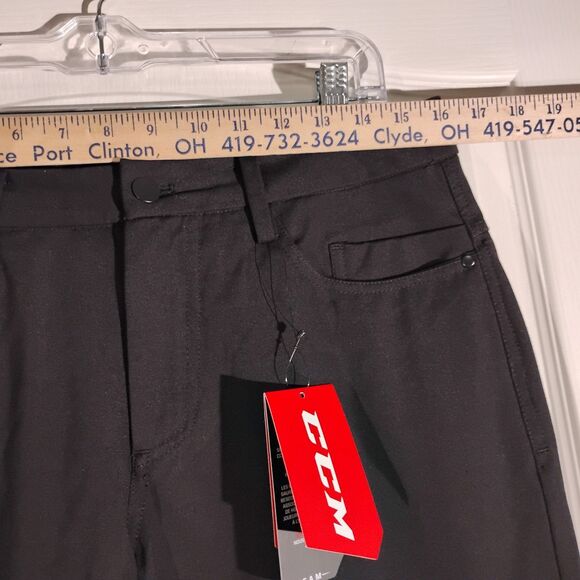 CCM Hockey pants mens 32 black stretch NWT slim fit pockets PN7385 - Picture 6 of 11